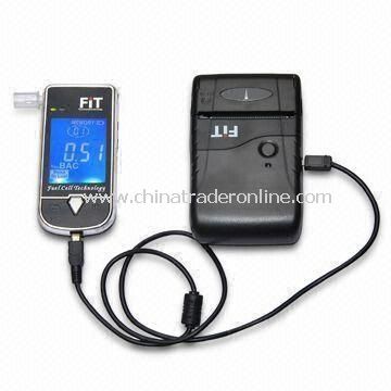 Alcohol Tester with Thermal Printer, 2.2-inch LCD Display and Fuel Cell Sensor from China