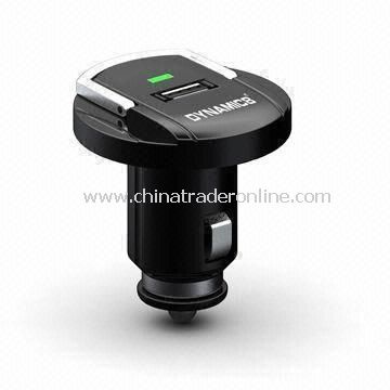 Car Charger for iPad/iPhone 4/iPod, with Amber/Green Status Light and Detachable Dock Connector from China