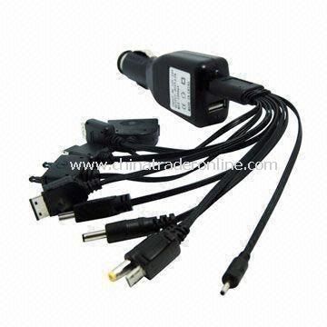 Car Charger with USB port and Various Connectors, Suitable for All Kinds of Mobile Phone from China