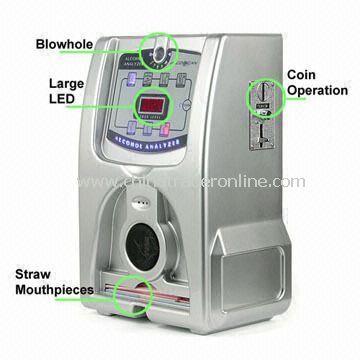 Coin Operated Breath Alcohol Tester with Three-digit LED Display from China