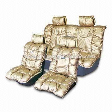 8-piece Set Car Seat Cushion, Made of Gold Light Leather, Universal Seat Cover from China