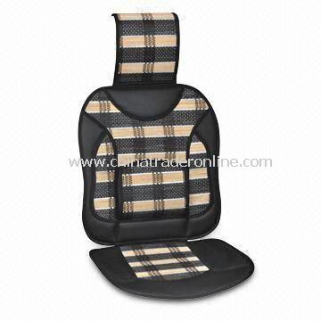 Car Seat Cushion with Embroidered Logo and Elegant Style, Made of Bamboo