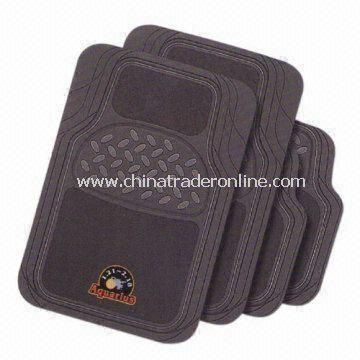 4-piece Car Mats, Available in Various Colors, with Carpet from China