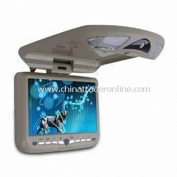 9-inch Beige Car Flip Down DVD Player, 350 degree Rotatable, with FM Transmitter and SD USB Port from China