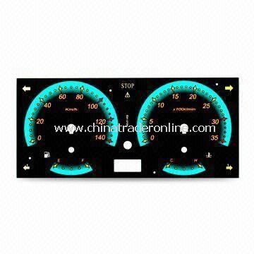 Auto Meter Dial, Made of PC, Available with 0.38 to 1.5mm Thickness from China