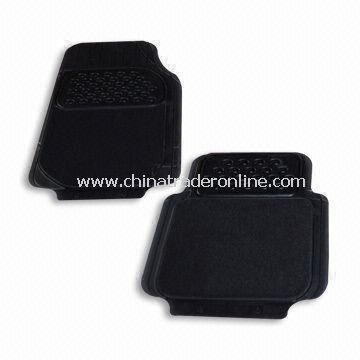 Car Mat, Made of Rubber, Comes in Black Color from China