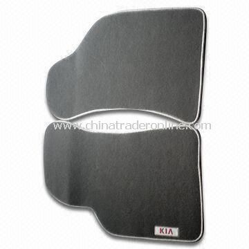 Carpet Car Mats with Rubber Crumb Backing, Available in Black, Beige and Gray