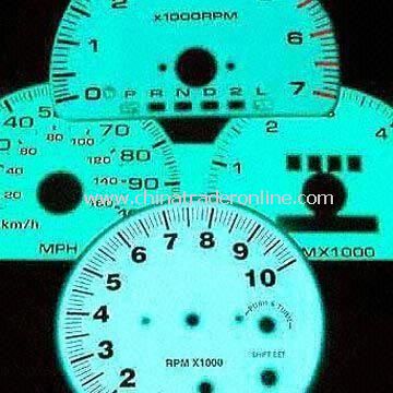 Faceplates, Customized EL Panel for Auto Meter Gauges and Other Consumer Applications from China