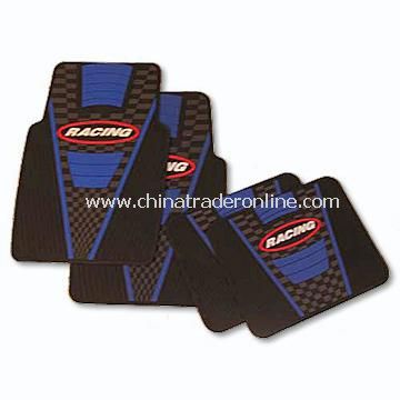 Race Car Mats in Grey, Blue, Red and Yellow Colors from China