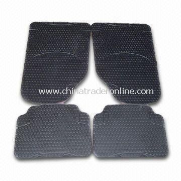 Rubber Car Mat in Black Color, OEM Orders are Accepted from China