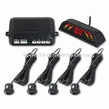 Wireless Car Entry Level Rear 4 Parking Sensor System with 30cm to 2.5m Display Range from China