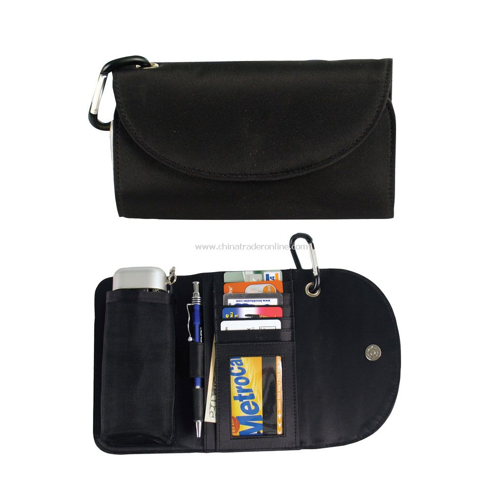Attractive & Compact wallet/organizer with compact travel umbrella.