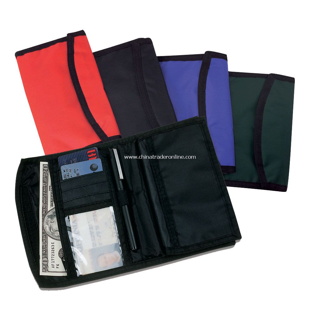 Bi-Fold Checkbook Wallet w/ Six Card Slots & Card Holder from China