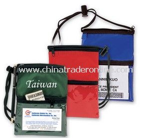 Neck Wallet w/ Two Zipper Pockets & Clear Pocket from China