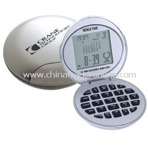 Compact World Time, Calendar, Calculator from China