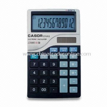 12-digit Calculator with 99 Steps Check/Correct Functions