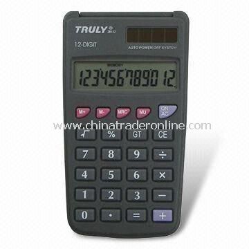 12-digit Calculator with Rubber Key