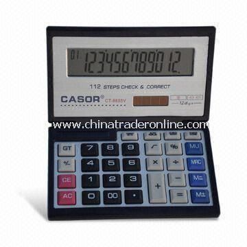 12-digit Foldable Solar Calculator from China