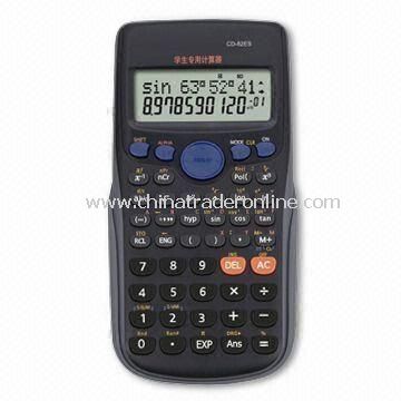 240 Functions Scientific Calculator with 2 Lines Display and Slider Plastic Cover for Protection