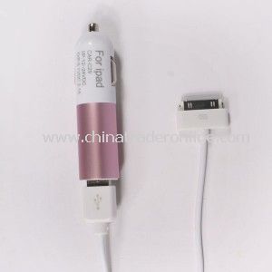 Pink White 3 in 1 Home & Car Charger Kit for Ipad
