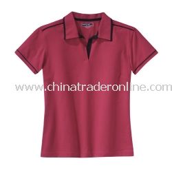 Ladies Pima-Tek Sport Shirt with Contrast Piping