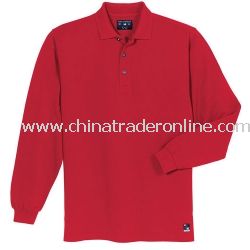 Youth Long Sleeve Pique Knit Sport Shirt from China