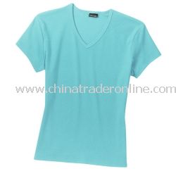 Classic Fit Rib V-Neck Tee from China