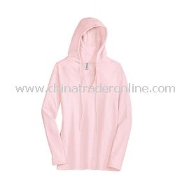 District Threads Junior Ladies Slub V-Neck Hoodie from China