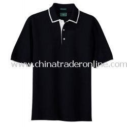 Outer Banks Egyptian Diamond Knit Sport Shirt with Tipping