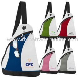 2-Tone Color Splash Side Sling Personalized Backpack