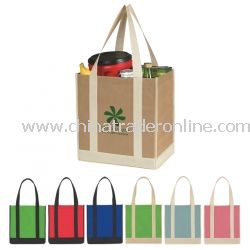 Non Woven Two Tone Recycled Tote Bag from China