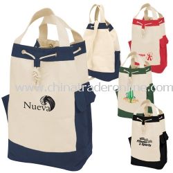 Nautical Shoulder Logo Tote Bag