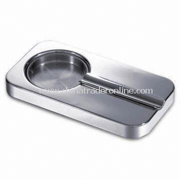 Cigar Ashtray, Made of Stainless Steel, Measures 17.5 x 9.2 x 1.6cm from China