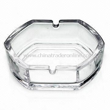 Glass Ashtray, Measuring 12.5 x 9.9 x 4cm from China
