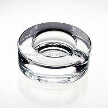 Glass Ashtray with Brand for Promotional Item, Diameter Measuring 6.5cm from China