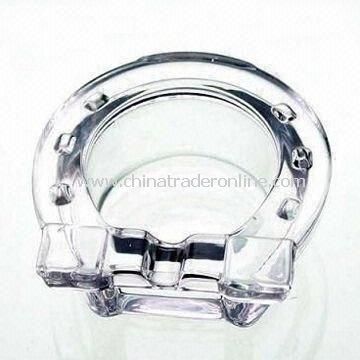 Glass Ashtray with Brand for Promotional Item, Measuring 7.9 x 7.7 x 3.3cm from China