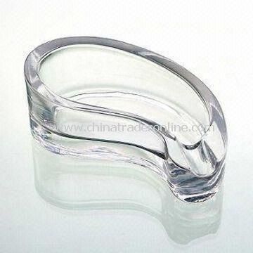 Glass Ashtray with Brand for Promotional Item, Weighing 320g