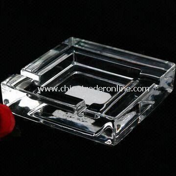 Promotional Ashtray for Home and Hotel Use, Made of Crystal Glass