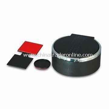 Ashtray with Leather Pattern and CR2032 Battery