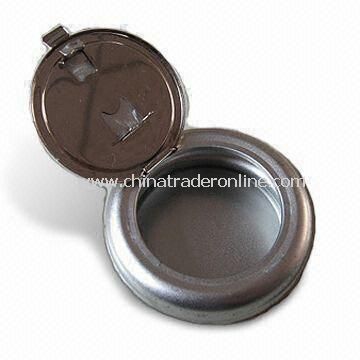 Ashtray with No Printing, Made of 0.23mm Tinplate, Customized Designs are Welcome