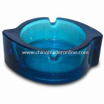 Blue Ashtray with a Windmill Shape Design, Weighing 230g from China