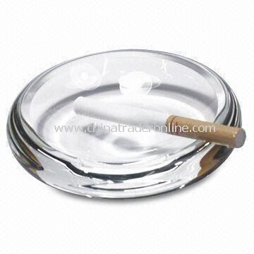 Crystal Ashtray with Logo Printing, Customized Designs are Welcome from China