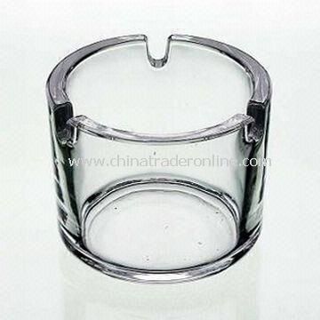 Glass Ashtray with Height of 6.5cm