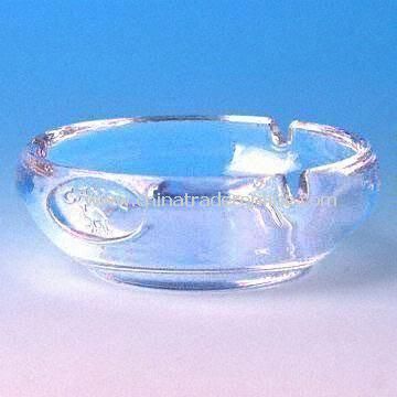 Glass Ashtrays with Your Embossed Logo Available from China