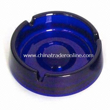 Round Shape Blue Ashtray with 108mm Top Diameter and 85mm Bottom Diameter