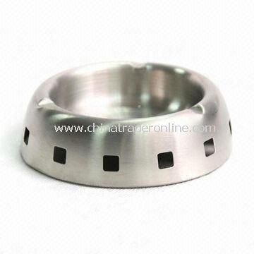 Stainless Steel Ashtray with Matte Color, Available in Customized Logos from China