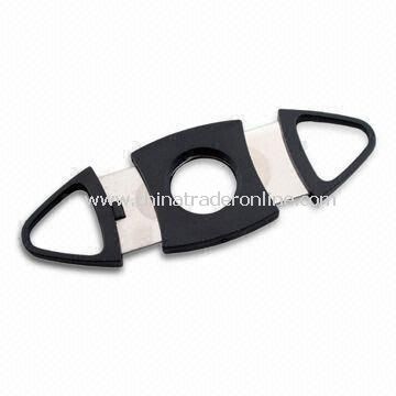 9cm Stainless Steel Cigar Cutter with Matte ABS Finger Casing from China