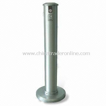 Ashtray Bin, Customized Designs and Specifications are Accepted, Made of Aluminum Alloy