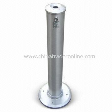 Ashtray Bin, Made of Aluminum Alloy, Customized Designs and Specifications are Accepted