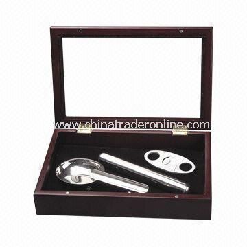 Cigar Gift Set, Includes Cigar Holder and Cutter, Measures 26 x 17 x 5.5cm from China